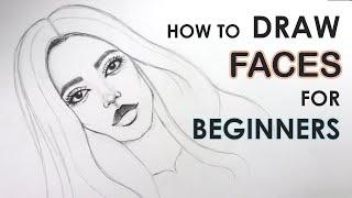 HOW TO DRAW FACES FOR BEGINNERS *EASY & FULLY NARRATED*