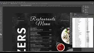 HOW TO MAKE A MENU CARD DESIGN IN PHOTOSHOP | Photoshop Tutorial | Time Lapse Photoshop