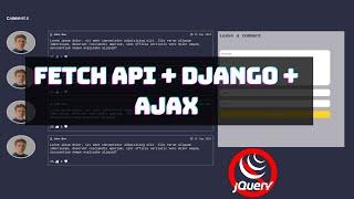 How To Work With Ajax In Django Using Vanilla JavaScript | Submit Form Without Refresh