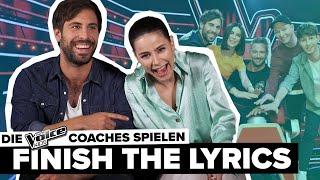 Lena & Max Giesinger erkennen eigene Songs nicht "The Voice Kids"-Coaches spielen Finish The Lyrics