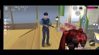 fighting against cat god but it did not died in sakura school simulator