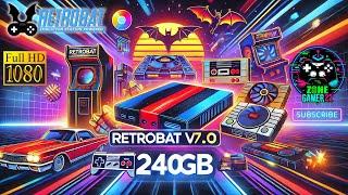 RetroBatSuper Pack de 240GB V7.0.0 con 9050 Juegos82 Sistemas De EmulacionTodo Listo para Jugar