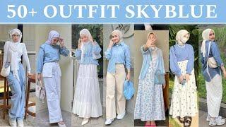 50+ inspirasi ootd skyblue hijab | outfit wanita babyblue yang menarik dan cantik