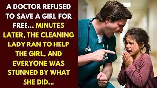 A DOCTOR REFUSED TO SAVE A GIRL FOR FREE… MINUTES LATER, THE CLEANING LADY RAN TO HELP THE GIRL...