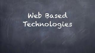 Welcome to Web Based Technologies