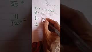 Convert fraction into decimal