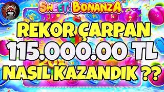 Sweet Bonanza Küçük Kasa  115.000.00 TL SLOT REKOR  MAKSWİN REKOR KATLADIK #sweetbonanza #slots