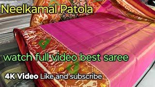 Single ikkat Patola | without zari border bodar palav | @neelkamalpatola best Price?