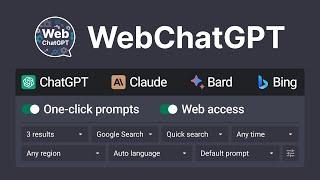 WebChatGPT: ChatGPT with internet access & One-click ChatGPT Prompts