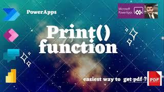 print function in powerapps || print screen powerapps