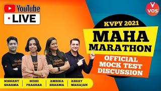 KVPY 2021 MAHA MARATHON - OFFICIAL MOCK TEST DISCUSSION | KVPY Preparation | KVPY Exam | Vedantu