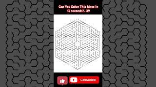 Think you’re smart enough to crack this maze? 39#MazeChallenge #BrainTeaser #Shorts #Trending.