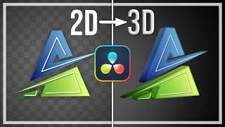 2D zu 3D | Logo in 3D Objekt verwandeln - in DaVinci Resolve