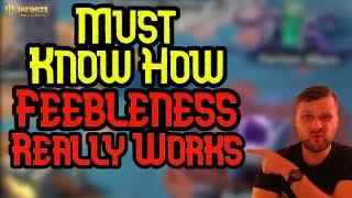 What Does Feebleness Actually Do? Important! - Infinite Magicraid