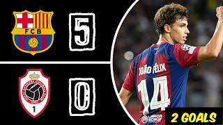 Joao Felix 2 goals in Barcelona vs Royal Antwerp 5-0 Highlights | Champions League 2023-24