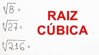 RAIZ CÚBICA de 8, de 27 e de 216