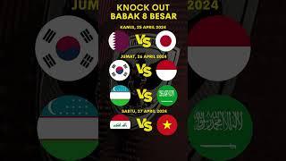 #shorts jadwal 8 besar Piala Asia U23 U23 2024 ~ Korea selatan vs Indonesia U23   #PialaAsiaU232024