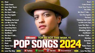 Bruno Mars, Selena Gomez, Maroon 5, Justin Bieber, Ed Sheeran, Adele  Top Songs 2024