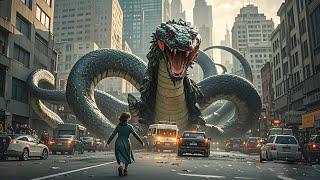 A giant snake breaks into a city and kills everyone in search of his daughter