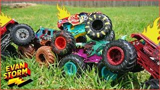 Monster Truck Scavenger Hunt With ToucanPlays Hot Wheels Giant Wheels Adventure