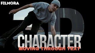 Character Moving Through Text Effect - Filmora Wondershare Tutorial - Filmora 13 - Filmora