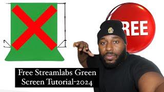 Free Green Screen Tutorial for Streamlabs OBS-2024 #streamlabs #obs #greenscreen 100% Works-Easy!!