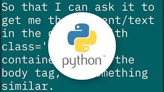 Parsing HTML using Python