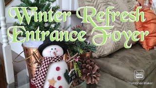 After Christmas Decorate With Me/ Entrance Foyer Winter Refresh