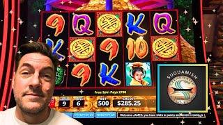 Retrigger For The Win on Triple Fortune Dragon Rising !! • Suquamish Clearwater • Seattle Casinos