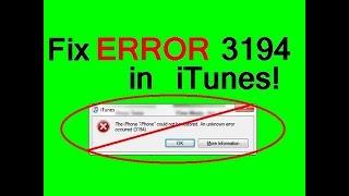How to Fix iTunes Error 3194 in Windows 10/8/7 [Tutorial] Tech Blog