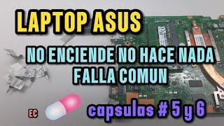 Laptop Asus no enciende,como diagnosticar y no morir en el intento.