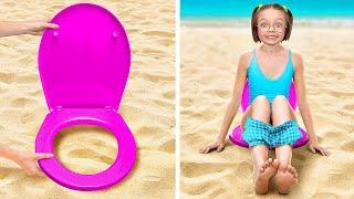 BEST SUMMER GADGETS FOR PARENTS What is Hidden in the Sand? Awesome Hacks For Beach️ by 123 GO!