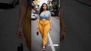 Indian Woman in Street Photography Fashion | Virtual Influencer Style | AI Model LookBook  #plussize