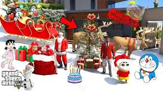 Shinchan Doraemon Franklin Christmas Celebrations GTA V - Motu Patlu Christmas GTA 5