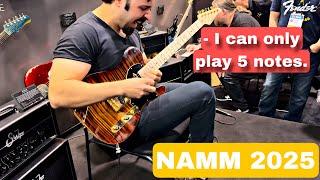 Andre Nieri MELTS FACES at NAMM 2025! (Suhr Booth) | INSANE Guitar Skills