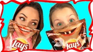 Real Food vs Potato Chips Challenge Kids React Funny Video for Kids