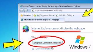 Fix Internet Explorer cannot display the page - Diagnose connection problems Error in Windows 7 