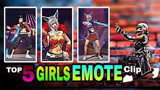 FREE FIRE 5 GIRLS EMOTE CLIPNO COPYRIGHT