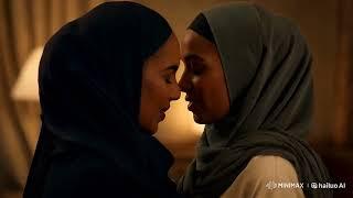 Hijab Fashion and a Tongue Kiss  lesbian kissing vidoe