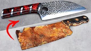 Сербский нож из старого ржавого тесака