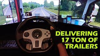 DELIVERING TRAILERS | EURO TRUCK SIMULATOR 2 | PXN V9 STEERING WHEEL GAMEPLAY