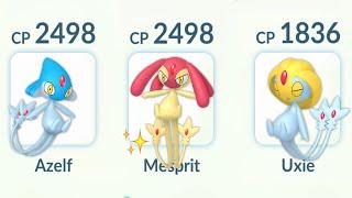 Azelf, Mesprit, Uxie (LAKE TRIO) Team in Pokemon GO.