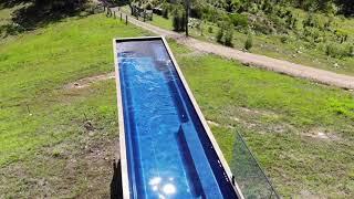 Shipping Container Pool 12m (40foot) on a sloping property and yours can be too!