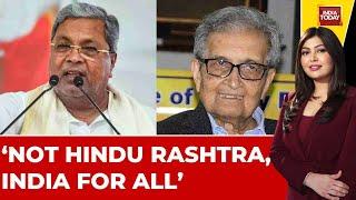 'India Not Hindu Rashtra', Says Amartya Sen | Karnataka CM Siddaramaiah Sounds 'Secular' Warcry