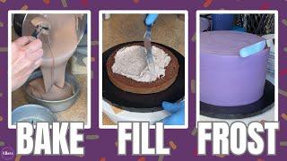 How I BAKE, FILL and FROST a CAKE!