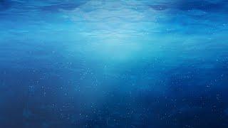 Underwater Near Ocean Surface with Rising Bubbles in Blue Sea 4K Moving Wallpaper Background