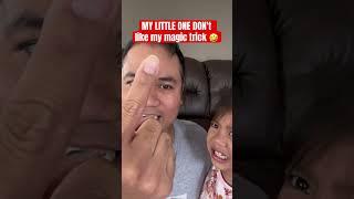 My Daughter Don't like my magic trick she's worried about getting the pencil into my forehead #funny