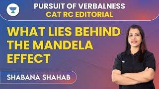 What Lies Behind The Mandela Effect   CAT Reading Comprehension   Shabana Shahab #cat2023