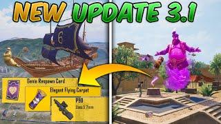 3.1 Update Tips & Tricks (Nimbus Island) New Gun P90, Flying Carpet, Portal, Treasure in PUBG Mobile