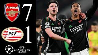 Arsenal vs PSV Eindhoven 7-1 | All Goals & Extended Highlights | Champions League 2024/25